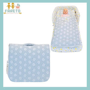 Fareto Baby Travel Friendly for Kids Portable Baby Comfortable Cushioning(0-12 Months)(Grey Ship)