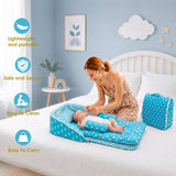 Fareto Baby Travel Friendly for Kids Portable Baby Comfortable Cushioning(0+6 Months)(Crown blue)(F255)