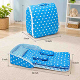 Fareto Baby Travel Friendly for Kids Portable Baby Comfortable Cushioning(0+6 Months)(Crown blue)(F255)