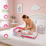 Fareto Baby Travel Friendly for Kids Portable Baby Comfortable Cushioning(0+6 Months)(Spiral cloud Peach)