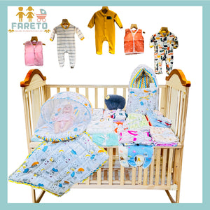 FARETO BABY PREMIUM QUALITY 76 IN 1 COMBO FOR SUMMER SEASON | SUPERS OFT COTTON (0-6 MONTHS)