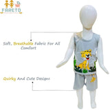 FARETO  BABY AND KIDS  DAILY WEAR NEKAR AND T-SHIRT CO-ORD SET  (PACK OF 5)