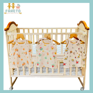 FARETO NEW BORN BABY PURELY MUSLINE  ALINE JHABLA FROCK (PACK OF 3)