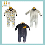Fareto New Born Baby Full Body Rompers (Pack Of 3)(Color As Per The Availability)