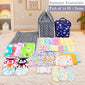 Fareto New Born Baby Premium Summer Essentials 54 In 1 Hospital  Combo (0-6 Months)(F60)
