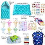 Fareto New Born Baby Premium Summer Essentials 54 In 1 Hospital  Combo (0-6 Months)(F60)