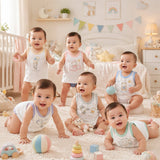 Fareto Newborn Baby Cotton Baniyan Pack of 6 | Soft, Lightweight & Comfortable Vest for Daily Use(F747)