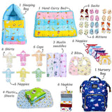 FARETO NEW BORN BABY PREMIUM SUMMER ESSENTIALS 54 IN 1 HOSPITAL COMBO (0-6 MONTHS)(F350)