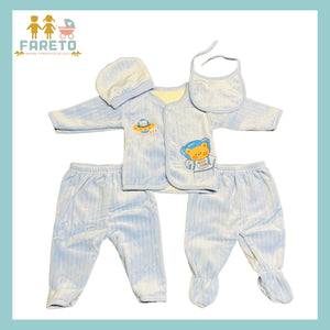 Fareto New Born Baby Winter Season Clothing Set Pack Of 1 (0-3 Months)(Colors May Vary)