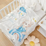 Fareto  Super Soft Baby  Blanket | Cute Cartoon Bear Design | Muslin blanket | Skin-Friendly & Lightweight | Perfect for Newborn Gifting |(Pack of 1) (115x102 cm)(0-3Years)(Designs May Vary)(F603)