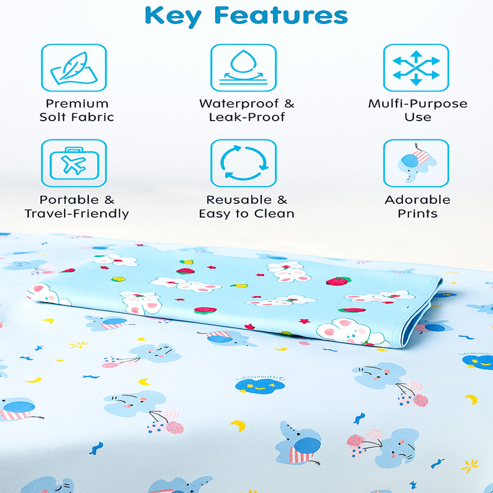 Fareto Premium Waterproof Soft Sheets – Breathable, Washable & Skin-Friendly Mattress Protector Heavy quality | Pack of 2 Bed Protector Sheets (73 x 56 cm)(F624)