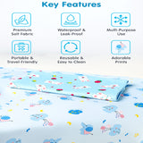 Fareto Premium Waterproof Soft Sheets – Breathable, Washable & Skin-Friendly Mattress Protector Heavy quality | Pack of 2 Bed Protector Sheets (73 x 56 cm)(F624)