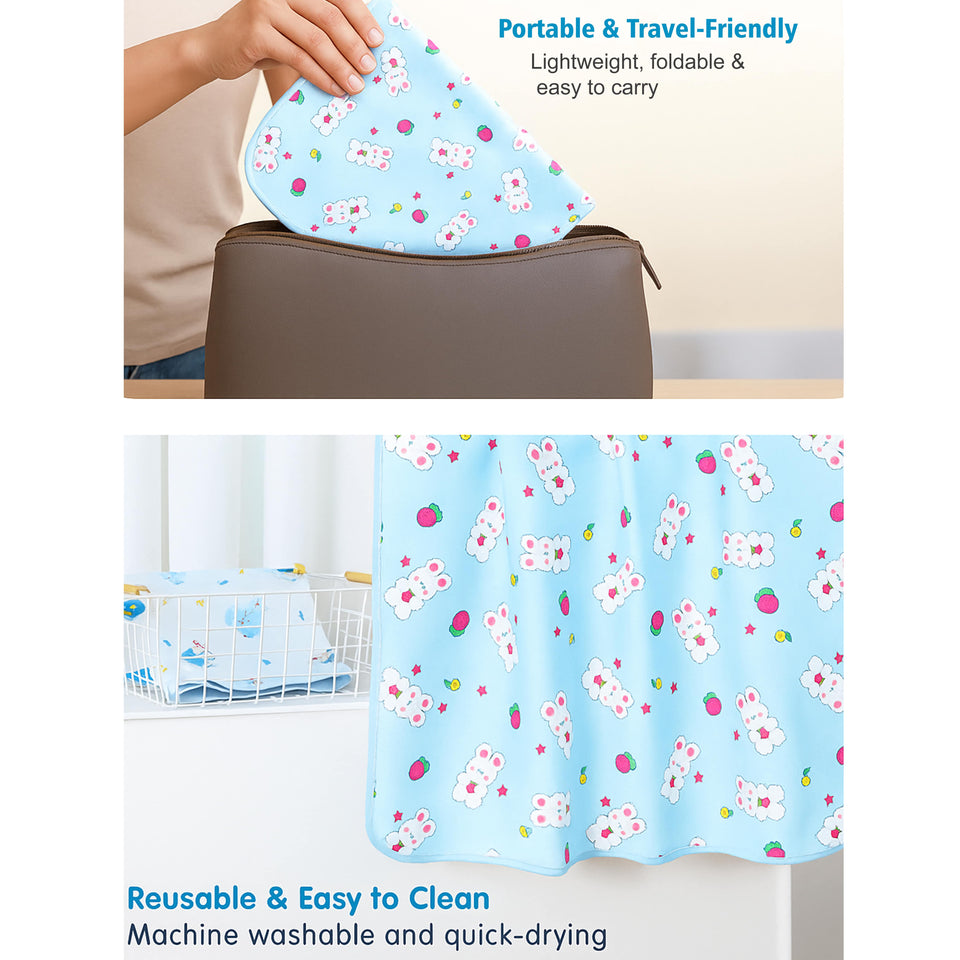 Fareto Premium Waterproof Soft Sheets – Breathable, Washable & Skin-Friendly Mattress Protector Heavy quality | Pack of 2 Bed Protector Sheets (73 x 56 cm)(F624)