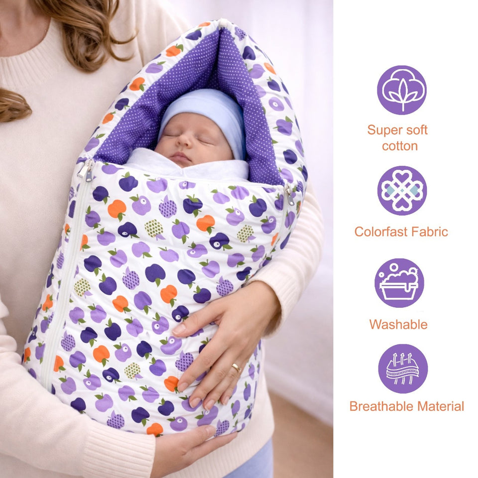 Fareto Combo of Baby Mattress with Net | Sleeping Bag | 4 Pcs Bedding Set(0-6 Months)(F160)