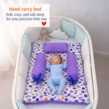 Fareto Combo of Baby Mattress with Net | Sleeping Bag | 4 Pcs Bedding Set(0-6 Months)(F160)