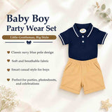 Fareto Cotton T-Shirt With Shorts FormalSet for Baby | Party Wear & Casual Dress for Baby Boys & Baby Girls