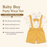 Fareto Cotton Dungaree & T-Shirt Clothing Set for Baby | Party Wear & Casual Dress for Unisex Baby(F314)