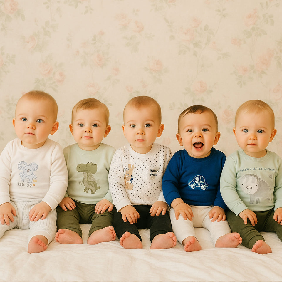 Fareto Baby Boys & Girls Full Sleeve Cotton Clothing Set | Pack of 2 Top & Pant Combo | Soft & Comfortable Daily Wear for Newborns (0–3 Months)( T-Shirt L-25 W-20 SL-18 | Pant L-22 W-16)(F656)