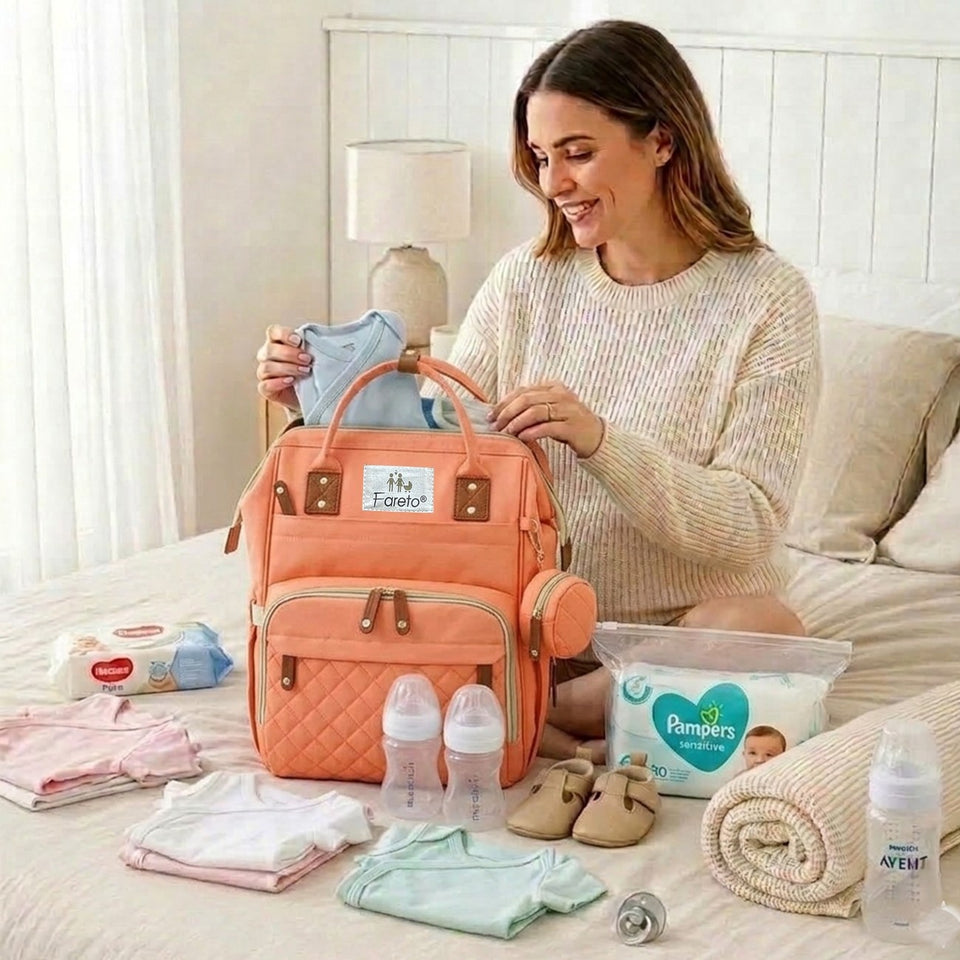 Fareto Premium Quality Diaper Bag for Mother, Multipurpose Stylish Diaper Bag (Pack Of 1)(F244)
