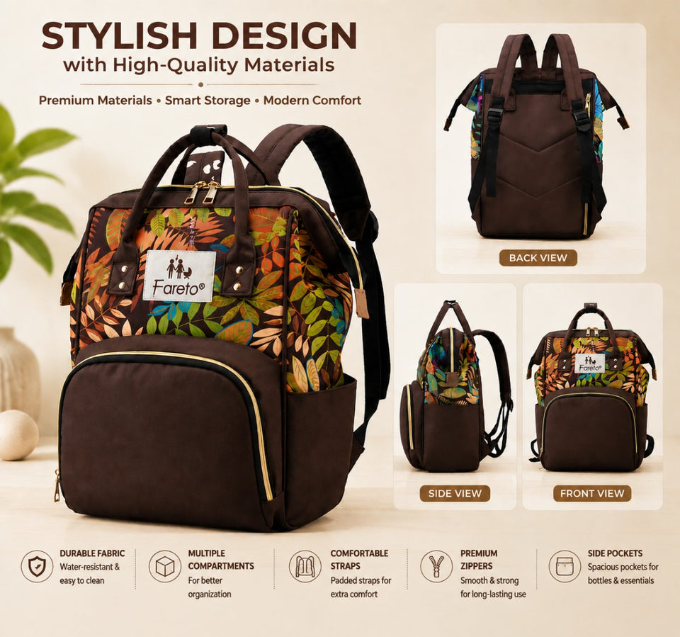 FARETO PREMIUM QUALITY DIAPER BAG FOR MOTHER, MULTIPURPOSE STYLISH DIAPER BAG (PACK OF 1)(F791)
