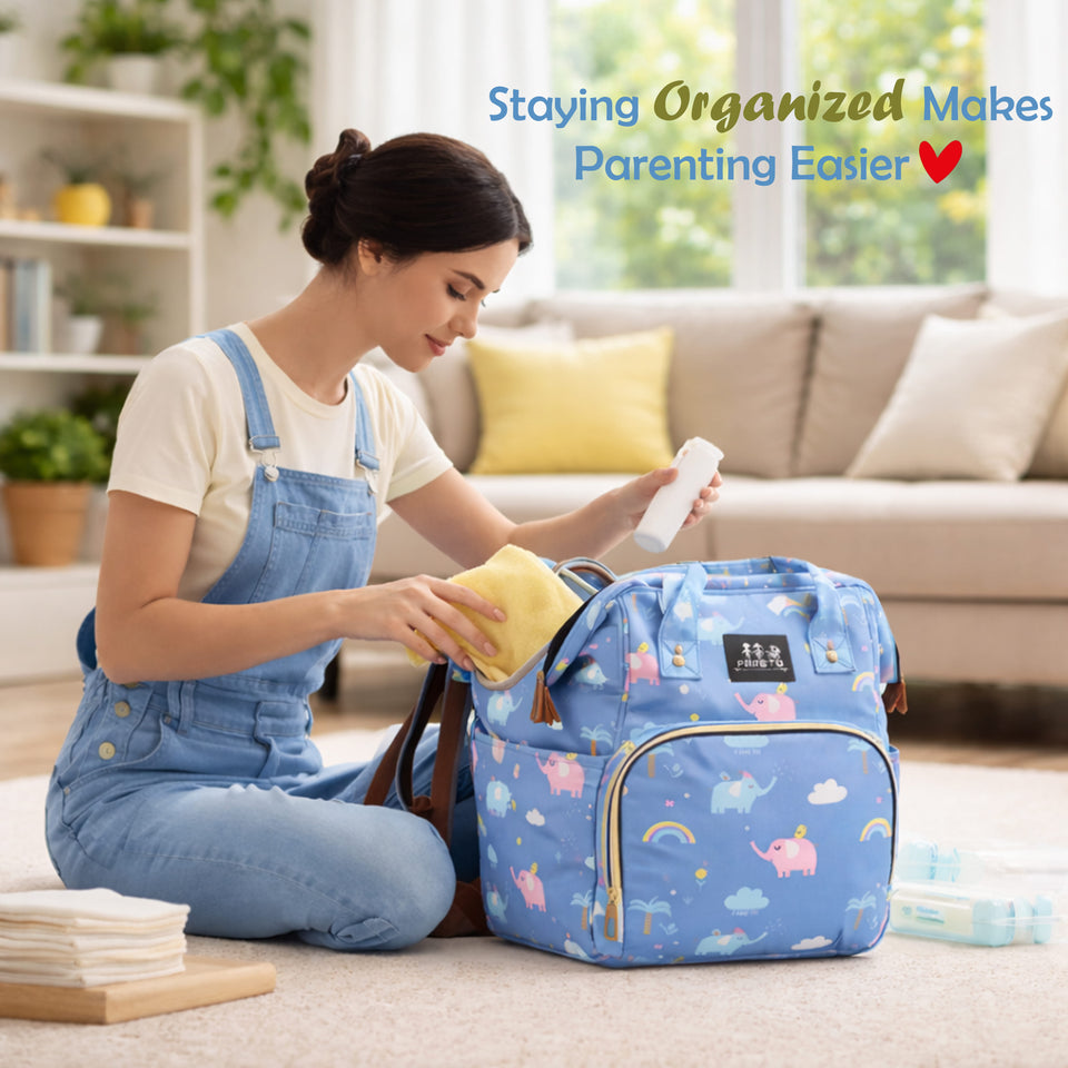 Fareto Multipurpose Stylish Diaper Bag for Mothers | Spacious Baby Care Organizer | Lightweight & Travel-Friendly | Gift For Mothers | Maternity bag for newborn baby (Pack of 1)(F707)