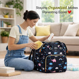 Fareto Multipurpose Stylish Diaper Bag for Mothers | Spacious Baby Care Organizer | Lightweight & Travel-Friendly | Gift For Mothers | Maternity bag for newborn baby (Pack of 1)(F706)