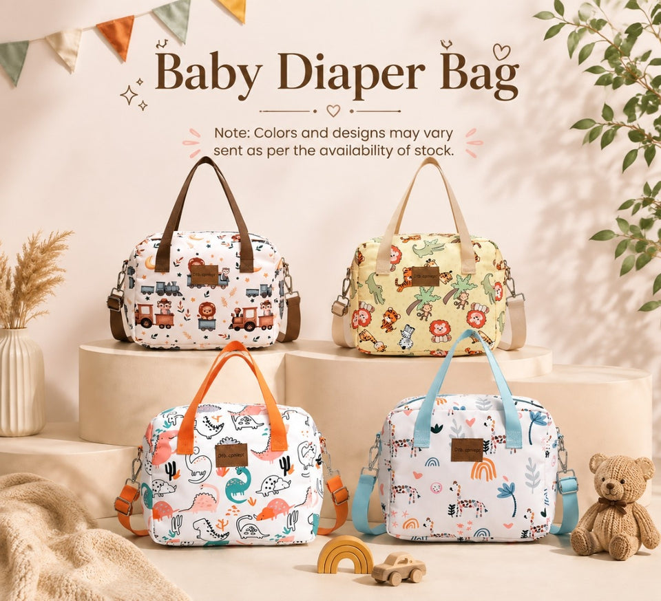 Fareto Diaper Tote Bag for Mothers | Stylish Maternity Travel Bag | Baby Diaper Organizer Handbag, Multipurpose Mommy Bag (Pack of 1)(F579)
