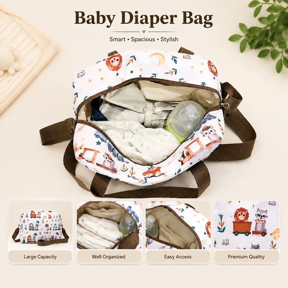 Fareto Diaper Tote Bag for Mothers | Stylish Maternity Travel Bag | Baby Diaper Organizer Handbag, Multipurpose Mommy Bag (Pack of 1)(F579)