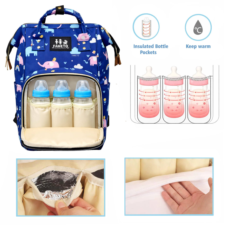 Fareto Multipurpose Stylish Diaper Bag for Mothers | Spacious Baby Care Organizer | Lightweight & Travel-Friendly | Gift For Mothers | Maternity bag for newborn baby (Pack of 1)(F708)