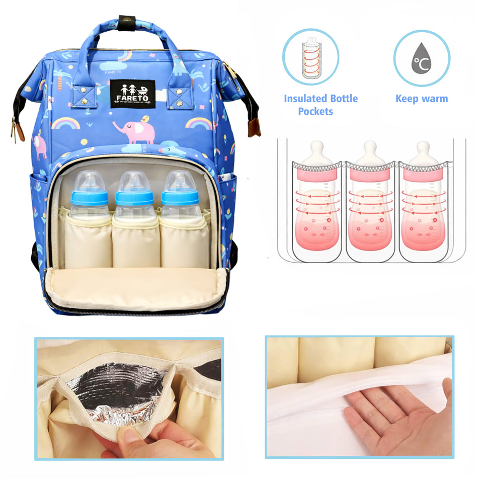 Fareto Multipurpose Stylish Diaper Bag for Mothers | Spacious Baby Care Organizer | Lightweight & Travel-Friendly | Gift For Mothers | Maternity bag for newborn baby (Pack of 1)(F707)