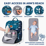 Fareto Premium Diaper Bag with Foldable Baby Bed & Changing Station – Large Capacity Waterproof Travel Backpack with Insulated Pockets & USB Port – Portable Maternity Bag for Moms & Dads(F796)