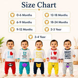 Fareto New Born Baby Daily Wear T-shirts Pyjama Sets (Pack of 5 )(F406)