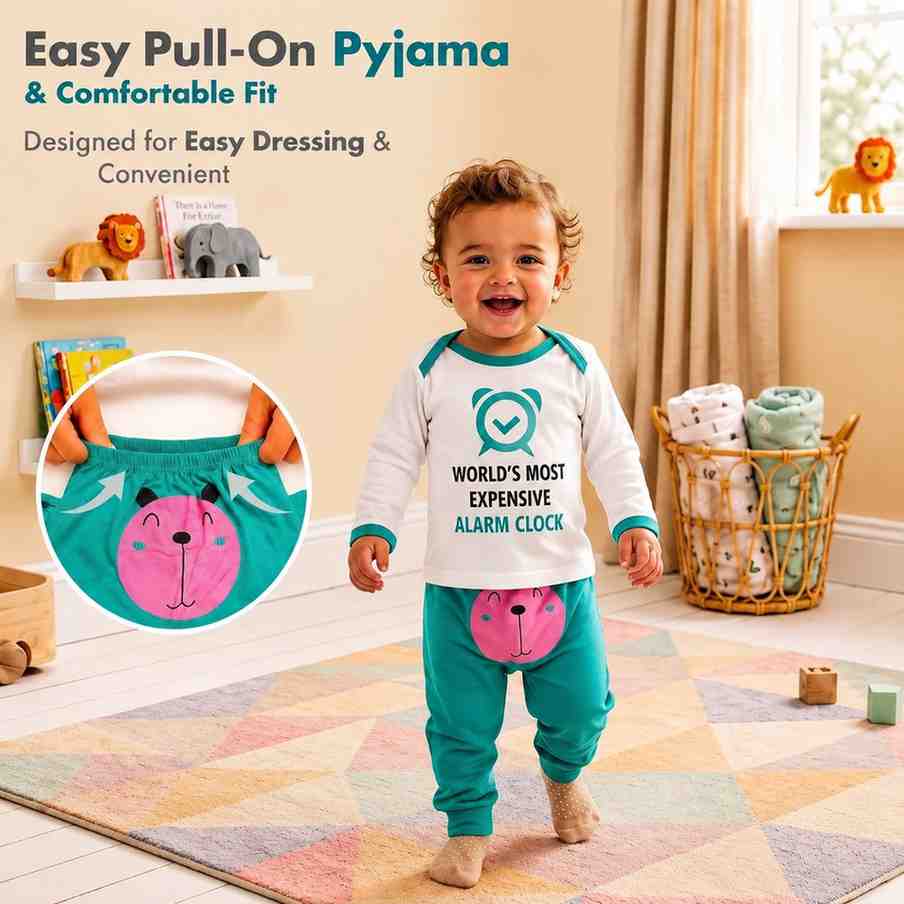 Fareto New Born Baby Daily Wear T-shirts Pyjama Sets (Pack of 5 )(F406)