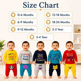 Fareto New Born Baby Daily Wear T-shirts Pyjama Sets (Pack of 5 )(F262)