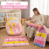 Fareto Baby Bedding Essentials Combo Set – Sleeping Bag, Mattress with  Net, Feeding Pillow & Hand Carry Bed | Soft Cotton | Ziffi | 0–6 Months(F756)