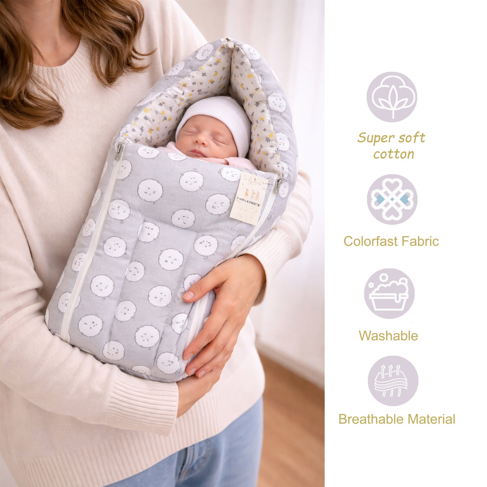 Fareto Complete Bedding Set essentials Combo For Baby (0-6 Months)(Grey ship)(F166)