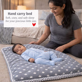 Fareto Baby Bedding Essentials Combo Set – Sleeping Bag, Mattress with  Net, Feeding Pillow & Hand Carry Bed | Soft Cotton |Crown | 0–6 Months(F697)