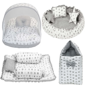 FARETO COMPLETE BEDDING SET ESSENTIALS COMBO FOR BABY (0-6 MONTHS)( TAJ  )