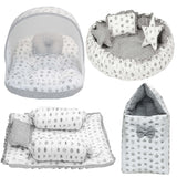 FARETO COMPLETE BEDDING SET ESSENTIALS COMBO FOR BABY (0-6 MONTHS)( TAJ  )