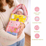 Fareto New Born Baby Premium Quality Mattress with Net & Sleeping Bag & Hand Carry bed(0- 6Months)(F504)(Giraffe)