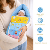 Fareto Baby Bedding Essentials Combo Set – Sleeping Bag, Mattress with  Net, Feeding Pillow & Hand Carry Bed | Soft Cotton | Ziffi | 0–6 Months(F698)