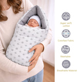 Fareto Baby Bedding Essentials Combo Set – Sleeping Bag, Mattress with  Net, Feeding Pillow & Hand Carry Bed | Soft Cotton | Taj | 0–6 Months(F697)