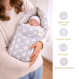 Fareto Baby Bedding Essentials Combo Set – Sleeping Bag, Mattress with  Net, Feeding Pillow & Hand Carry Bed | Soft Cotton | Grey Ship | 0–6 Months(F699)