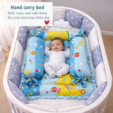 Fareto Baby bedding Essentials 1 Nest | 1 Mattress with net | 1 Carry bed | 1 Bolster set | 1 Carry bag | 1 Portable bed | 1 Feeding pillow | 1 Blanket (0-6M)(F498)