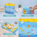 Fareto Baby bedding Essentials 1 Nest | 1 Mattress with net | 1 Carry bed | 1 Bolster set | 1 Carry bag | 1 Portable bed | 1 Feeding pillow | 1 Blanket (0-6M)(F498)