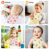 Fareto Baby Bibs Gift Pack | Waterproof | Washable | Double Layer | Pack of 6(0-6 Months)(F42)