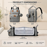 Fareto Premium Baby Diaper Backpack with Foldable Bassinet, Mesh Net  & Changing Station – Waterproof Travel Bag for Moms & Dads  ( Pack of 1)(F635)