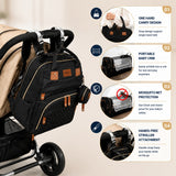 Fareto Premium Baby Diaper Backpack with Foldable Bassinet, Mesh Net  & Changing Station – Waterproof Travel Bag for Moms & Dads   (PACK OF 1)(F521)