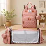 Fareto Premium Baby Diaper Backpack with Foldable Bassinet, Mesh Net  & Changing Station – Waterproof Travel Bag for Moms & Dads  (Pack Of 1)(F654)