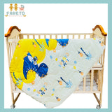 Fareto Baby & Kids Reversible Super Soft Blanket Comforter  (Size:136CM*118CM)(0-8 Years)(Yellow Dino_Comforter)